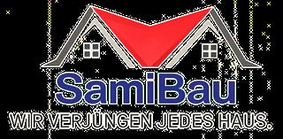 SamiBau Logo mit Haus und rotem Dach